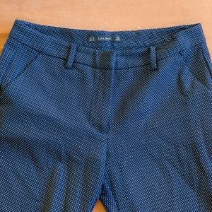 Zara Basic Navy Polka Dot Pants